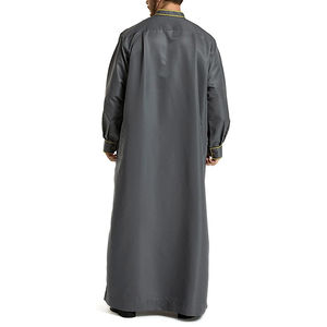 Jubba Islámica de Otoño Invierno para Hombre, Estilo Casual Tradicional, Manga Larga, Largo hasta el Tobillo, Transpirable, Antiestática - Product Image 2