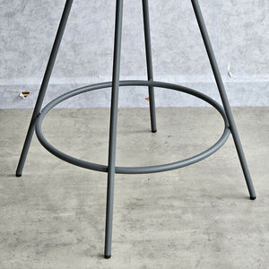 Contemporary High Bar <b>Stool</b> with Pu <b>Cushion</b> and Powder-Coated Iron Legs - Product Image 3