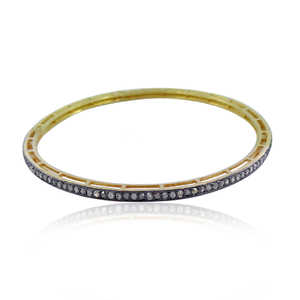 Bracelet diamant pavé en or jaune 14k de Metarock Jewelry - Product Image 1