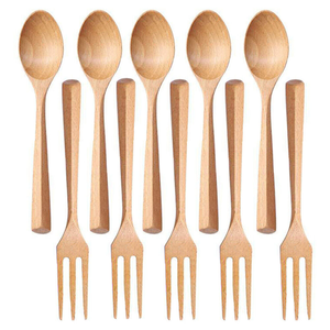 Cucharas y Tenedores de Madera Ecológicos de Alta Calidad, Nuevo Arribo, Cubiertos de Madera Hechos a Mano, Cucharas de Madera de Acacia Premium - Product Image 4