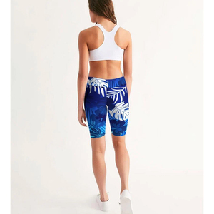 Pantalones cortos deportivos de gimnasio de cintura alta personalizados para mujer, cintura elástica, transpirable, estampado atlético, motorista, entrenamiento, Yoga, mallas para correr, lazo - Product Image 3