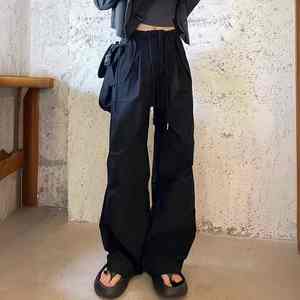 Monos de paracaídas de cintura alta para mujer New High Street Casual Cargo Pierna ancha Tejido ligero Deportes de secado rápido para otoño - Product Image 2