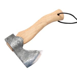 ขวานเหล็กคาร์บอนพร้อมเคสหนังสำหรับตั้งแคมป์ขวานไม้ด้ามจับทำจากไม้ - Product Image 3