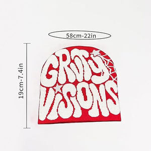 Venta al por mayor gorro de punto con logotipo personalizado gorro cálido de punto de invierno gorro bordado con estilo para compradores de moda - Product Image 2