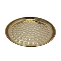 Assiettes de présentation élégantes et modernes en plastique de luxe, motif personnalisé, technique pigmentée, écologiques, faites à la main, durables, dorées