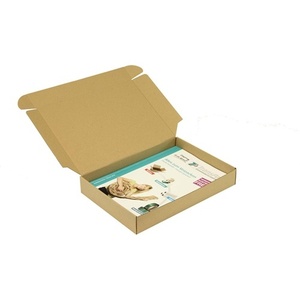 Single-Wall Corrugated Cardboard <b>Folding</b> <b>Box</b> A4 Quality 1.3E Dimensions 301x213x45mm with Snap Closure Pack Size 25 - Product Image 1