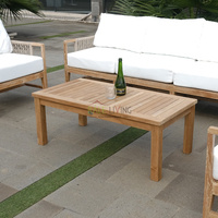 Table basse d'extérieur en teck moderne BALELIVING - Durable et imperméable pour la terrasse et le jardin