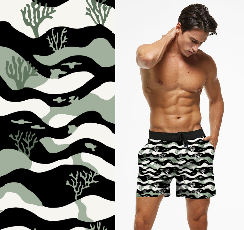 Sustainable OEKO-TEX Certified Fabric Made From Recycled Ocean Plastic and Water Bottles for Swimwear & Sportswear 4-way Stretch