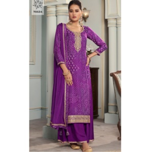 Palazzo Salwar Kameez de alta calidad con Dupatta a juego para mujer, aspecto de fiesta disponible a precios asequibles - Product Image 1