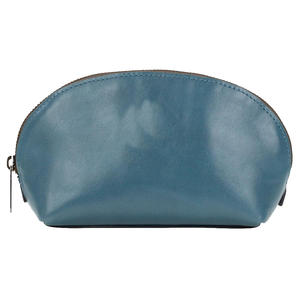 Sac de toilette pliable en cuir véritable pour homme, de haute qualité, avec fermeture éclair, grande capacité, élégant et tendance - Product Image 4