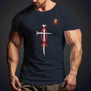 เสื้อยืดสำหรับผู้ชายเสื้อยืดพิมพ์ลายซับลิเมชันใช้ได้ทั้งชายและหญิงผ้าโพลีเอสเตอร์พิมพ์ลายแบบเรียบๆ100แบบระเหิดแบบ100% - Product Image 6