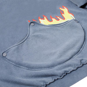 Sudadera con Capucha de Diseño Personalizado para Hombre, Invierno, Gruesa, Estampado Digital, 100% Algodón, Corte Holgado, Ropa Casual - Product Image 2