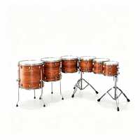 High Quality Poplar Wood Tom Drum Set 10 12 13 14 16 18 Inch with 28 Tube Electroplated Bracket Professional Percussion DFZ-H