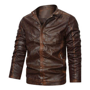 Uso al aire libre Chaqueta de invierno Venta al por mayor Chaqueta de cuero transpirable Más vendidos Precio barato Chaqueta de cuero para hombres - Product Image 1