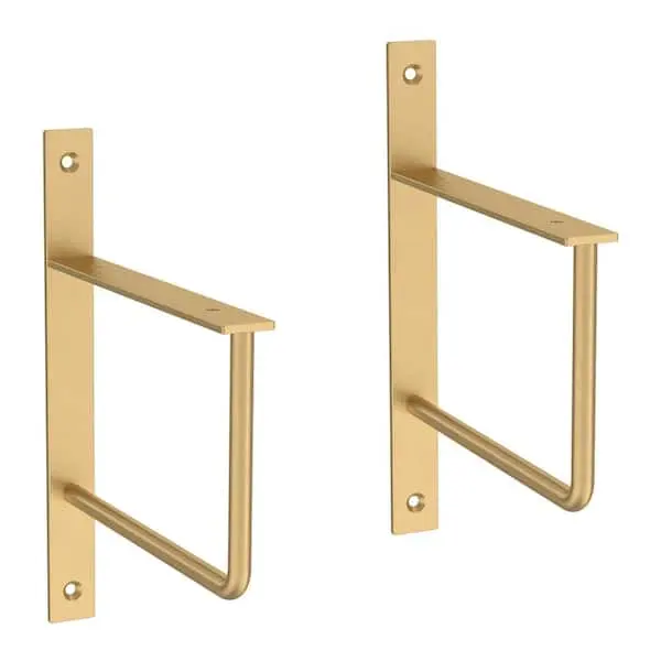 Soportes de pared de latón macizo con revestimiento de oro, superventas, soportes de Metal de alta calidad, elegantes para decoración de Hotel y hogar