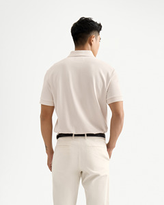 Camiseta de manga corta para hombre, tejido Jacquard de punto de primera calidad, transpirable, estampado informal, de negocios, ajustada por Routine Vietnam - Product Image 5