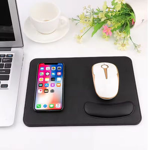 Factory Custom Wireless Charger 15W Fast Wireless Charging PU Leather <b>Mouse</b> <b>Pad</b> with Wrist Rest Support in Stock - Product Image 5