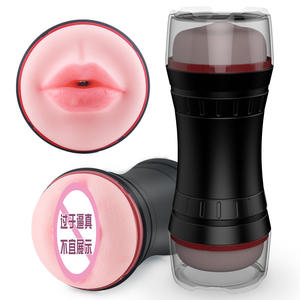 สองหัวเครื่องบินหลุมคู่ถ้วยชายหล่อ masturbator ข้ามชายแดนสไตล์ร้อน masturbator - Product Image 1