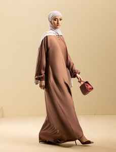 Abaya Informal Moderna para Mujer, Cómoda, Ligera, Transpirable, Antiarrugas, de Manga Larga, de Secado Rápido, Color Sólido, la Más Vendida - Product Image 2