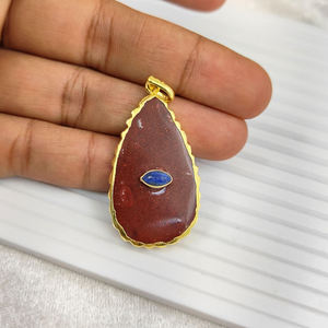 จี้สร้อยคอทองแดงชุบด้วยไฟฟ้าขนาด40x25มม. สวยงามเครื่องประดับอัญมณีแฟชั่นขายส่งสำหรับงานแต่งงาน - Product Image 3