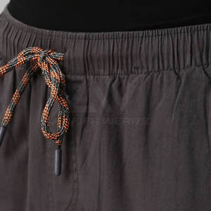 <b>High</b> Quality Men's Casual Cotton <b>Trousers</b> Custom Brand Logo Printed Lightweight <b>High</b>-<b>Waist</b> Straight Pattern <b>Elastic</b> Mid-<b>Waist</b> - Product Image 2