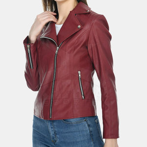 Veste en cuir véritable pour femme, écologique, coupe-vent, respirante, pour la saison hivernale, personnalisable, étiquette privée, finition de qualité - Product Image 3