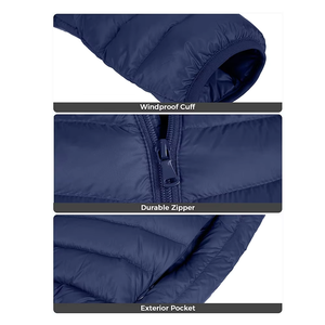 Veste matelassée d'hiver, manteau de neige, logo personnalisé, vente en gros, veste légère et chaude, veste matelassée à capuche d'hiver - Product Image 6