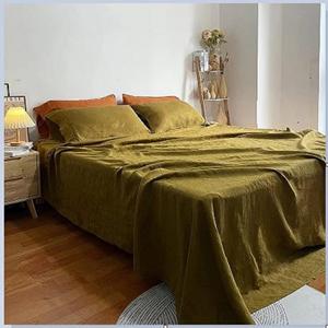 <b>Olive</b> <b>Green</b> 100%Cotton Duvet Cover Set with 2 Matching Pillow Cases 300TC Soft Quilt Comforter <b>Bedding</b> Anti-Bacteria Button Home - Product Image 4