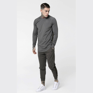 T-shirt à manches longues uni pour hommes vente en gros de vêtements pour hommes T-shirt à manches longues et col rond de haute qualité et taille - Product Image 3