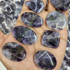 Nouvel Arrivage Cabochon en Pierre Précieuse Améthyste Violette et Fluorite, Tendance 2022, Meilleure Vente pour la Décoration d'Ongles - Product Image 1