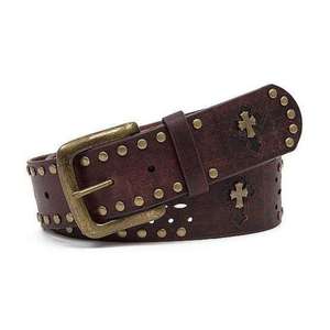 Vintage Style Steel <b>Buckle</b> Cow Hide Leather <b>Belt</b> <b>Men's</b> European Trending Design Luxury Custom Manufacture Skull <b>Buckle</b> Latest - Product Image 1