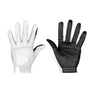 Double rangée de doigts Flexibilité Dextérité Gants de golf en cuir véritable blanc Adulte Extérieur Nouveau design Vente directe d'usine - Product Image 1