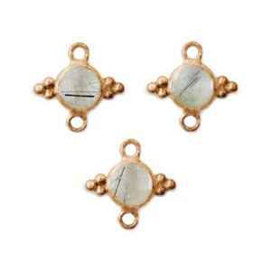 Venta caliente 4mm Tiny Black Rutiled Birthstone Pendant 925 Sterling Silver con Gold Vermeil Rodio Plating Fine Pendants Charms - Product Image 1