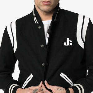 Chaqueta Letterman de Invierno Personalizada de Alta Calidad con Cuello Alto y Logotipo Frontal, Diseño Personalizado para Hombre, Servicio OEM - Product Image 5