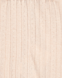 Pantalon de survêtement en tricot beige certifié OEKO-TEX pour filles, avec patch escargot sur la jambe gauche, style normcore/minimaliste, en coton biologique à carreaux - Product Image 5