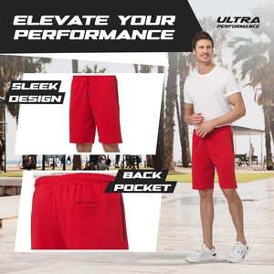 Ultra Performance 3 Pack <b>Mens</b> <b>Shorts</b> Casual <b>Men's</b> Athletic <b>Short</b> Workout Gym <b>Shorts</b> for <b>Men</b> <b>with</b> <b>Zipper</b> <b>Pockets</b> - Product Image 4