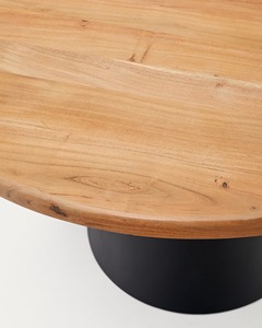 Mesa de Comedor Redonda Moderna para 4 Personas, 100% Madera de Mango Maciza, Hecha a Mano, Tamaño Personalizado Disponible para Comedor - Product Image 4