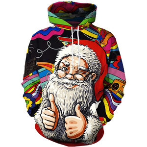 Sweat-shirt à capuche de Noël, chaud et confortable, en polaire, pull décontracté pour les fêtes, image pour les hommes, les adolescents, cadeau, style tendance, Noël, amour, plaisir - Product Image 1
