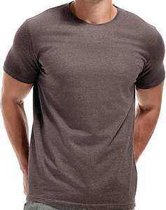 Crew Fitness T-shirts en tissu tricoté en coton lourd de qualité supérieure pour hommes, durabilité, confort avec logo brodé - Product Image 1