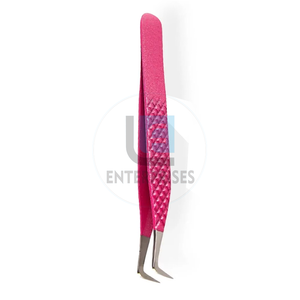 Pince à épiler professionnelle en acier inoxydable à pointe aiguisée à 90 degrés pour extensions de cils, avec logo personnalisé et pointe Nano Grip de haute qualité - Product Image 4