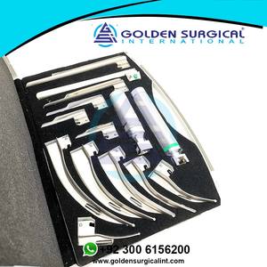 Laryngoscope vétérinaire pour anesthésie animale, intubation de la gorge et de la trachée, fibre optique, lumière LED, 12 lames, 2 poignées, laryngoscope pour animaux - Product Image 4