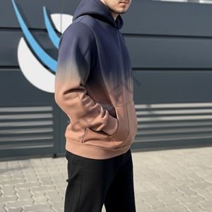 เสื้อฮู้ดผู้ชายทรงโอเวอร์ไซส์ผ้าฟลีซผ้าฟลีซซีดจางแนวสตรีทแวร์ผ้าฝ้าย100% ออกแบบได้ตามต้องการ - Product Image 6