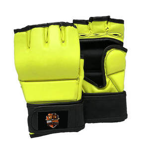 Lightweight Leather MMA Gloves for Training Grappling and Striking with Breathable Material and Strong <b>Grip</b> <b>Control</b> - Product Image 1