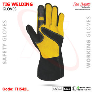 Leather Hot Selling 2025 Unlined Cow Split Leather Gloves Heavy Duty Industrial Work Safety Gloves Hand <b>Arm</b> Protection - Product Image 2