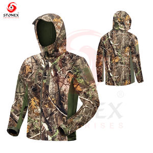 Ensemble de costume de chasse camouflage avec logo personnalisé professionnel vêtements en toile respirante avec motif solide prix d'usine direct - Product Image 3