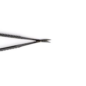 Micro tijeras de resorte de titanio negro, precisión quirúrgica oftálmica, Punta curva, instrumento de cirugía ocular, acero inoxidable - Product Image 2