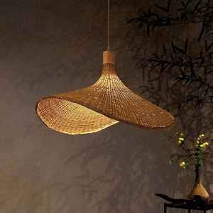 Lámpara colgante de bambú natural de diseño contemporáneo duradera y ligera para decoraciones interiores modernas para el hogar - Product Image 1