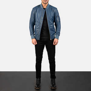 Veste d'hiver pour hommes Top Design avec col montant manches longues 100% cuir de haute qualité personnalisable prix raisonnable - Product Image 5