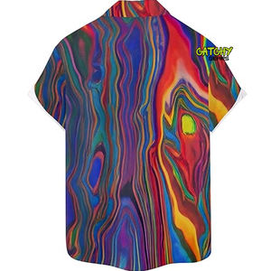 Nouveaux styles de chemises hawaïennes en polyester à sublimation personnalisées pour hommes, chemises hawaïennes à fleurs boutonnées à manches courtes pour hommes - Product Image 2