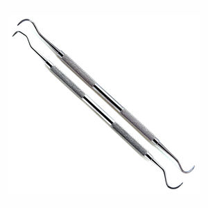 Juego de cureta Gracey quirúrgico en línea de 8 piezas, kit de instrumentos veterinarios dentales médicos, doble extremo de acero inoxidable ultraligero - Product Image 1